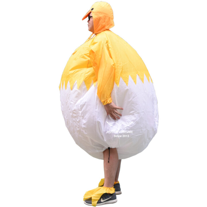 Adult Women Men Inflatable Yellow Chicken Costume Halloween Carnival Holiday Costume 4