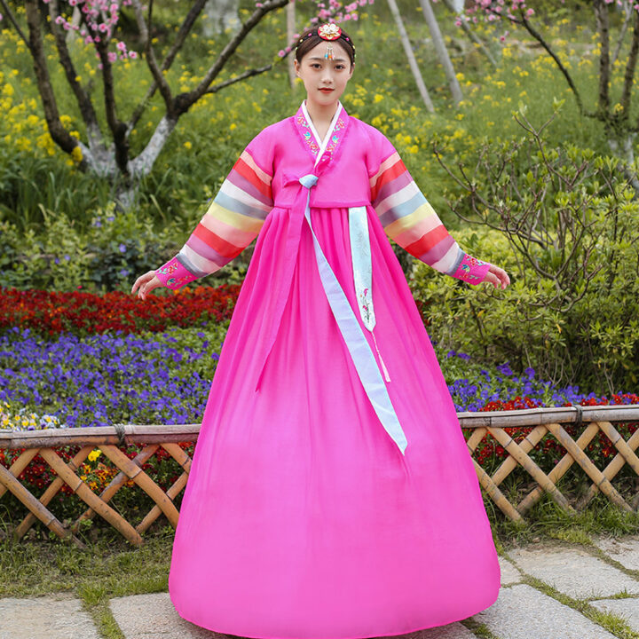 Korean Traditional Women Embroidered Wedding Orthodox Korean Folk Costume 5