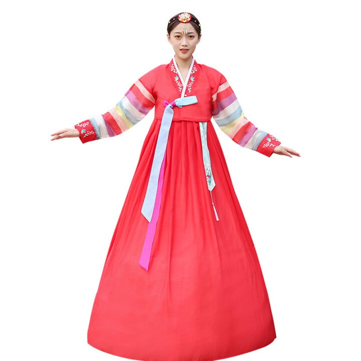 Korean Traditional Women Embroidered Wedding Orthodox Korean Folk Costume 6