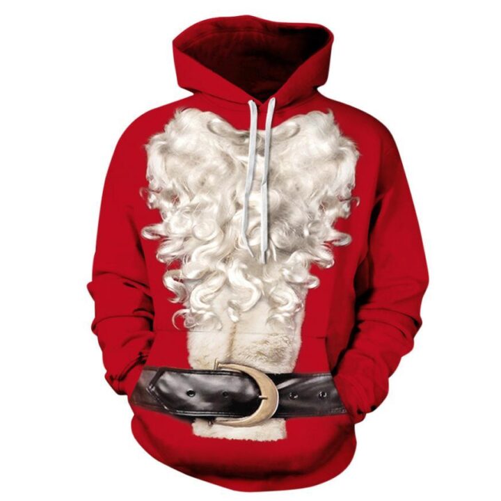 Unisex Christmas 3D Santa Printed Sweatshirt 1