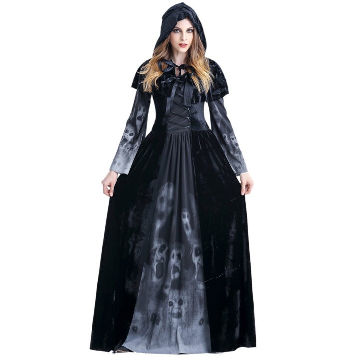 Scary Witch Maxi Dress with long Sleeves 1