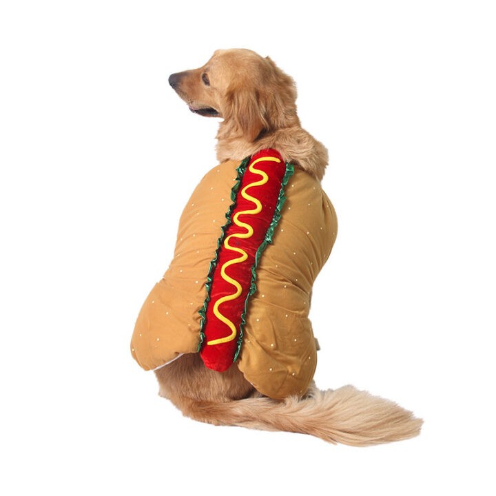 Pet Dog and Cat Costume, Cute Hot Dog Sandwich Costume, Funny Hot Dog Clothes, Cat Costume 1