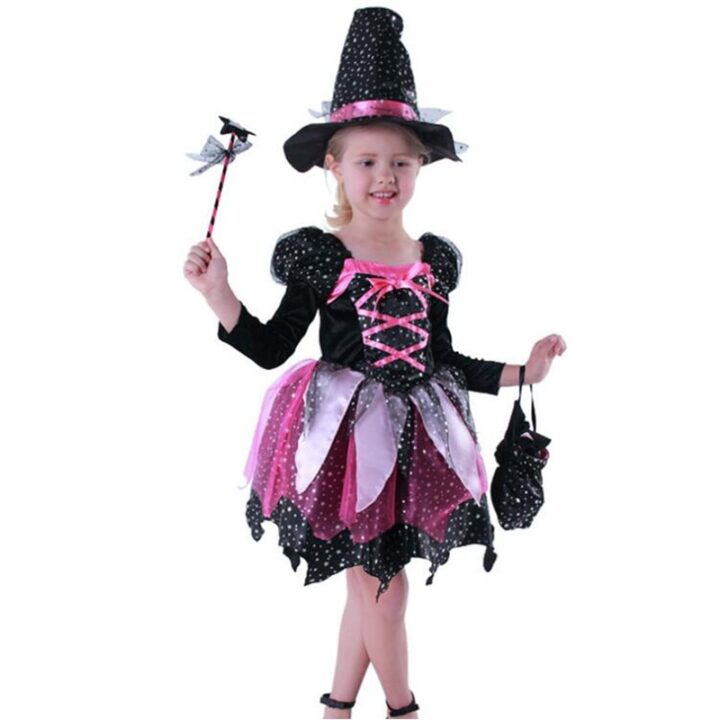 Girl LED Glow Light Witch Costume- Glowing Carnival Dress 5