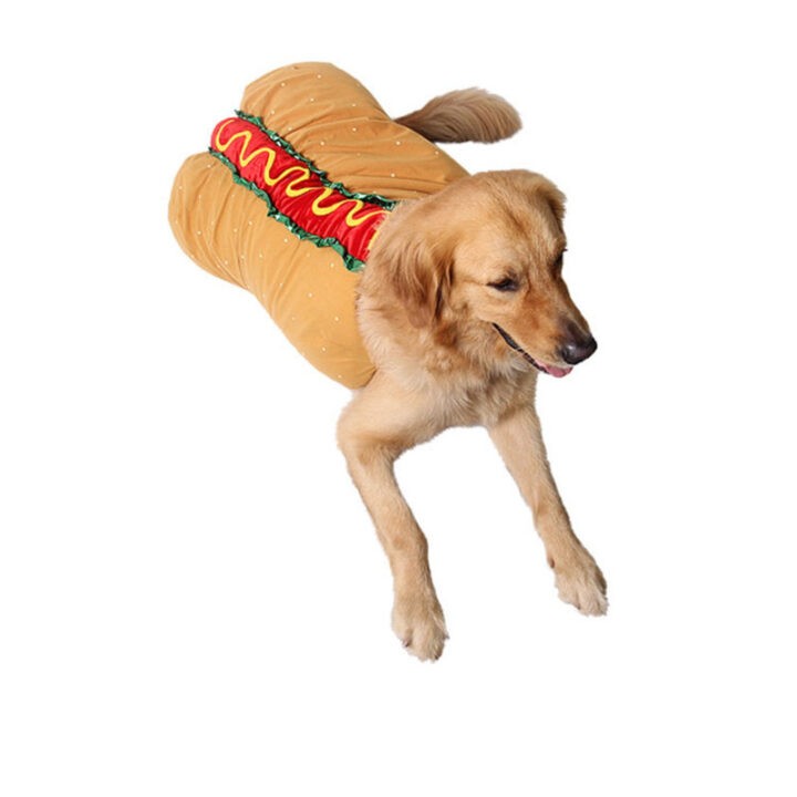 Pet Dog and Cat Costume, Cute Hot Dog Sandwich Costume, Funny Hot Dog Clothes, Cat Costume 3