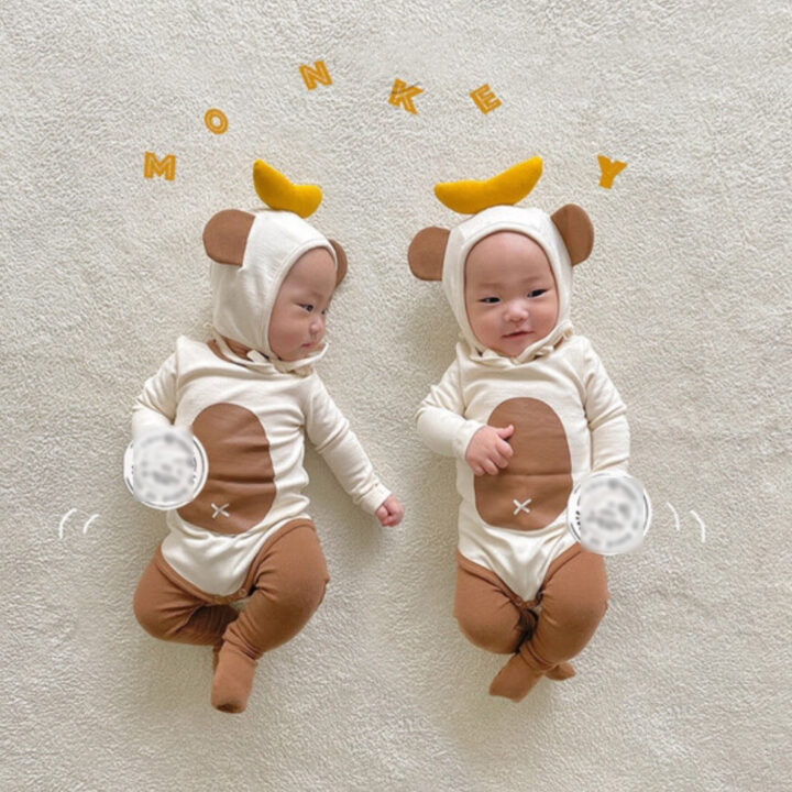 Baby Onesie Little Monkey Top Banana Romper 5