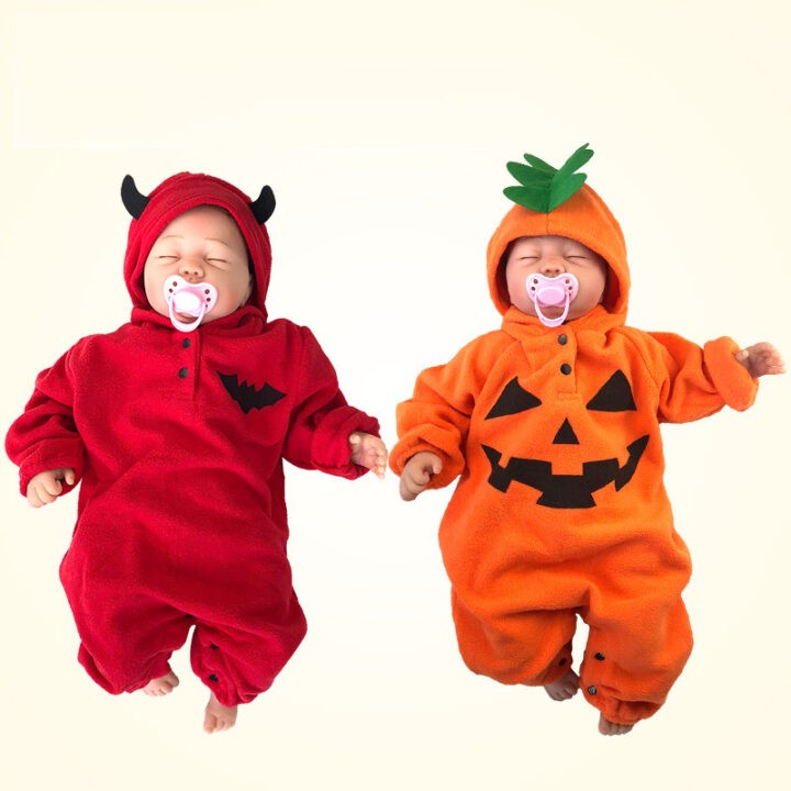 Pumpkin themed Baby Halloween Clothes 1