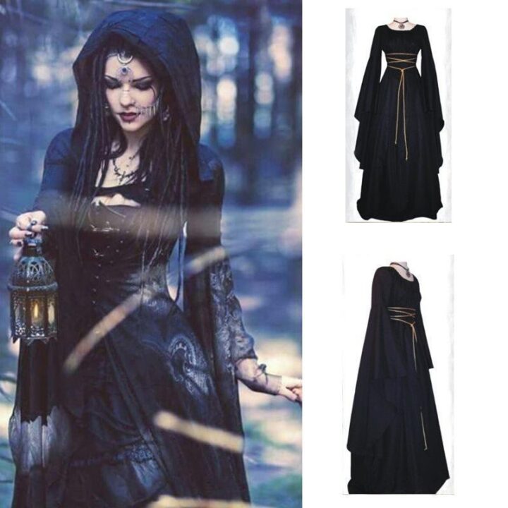 Belted Witch Cosplay Halloween Dress 1