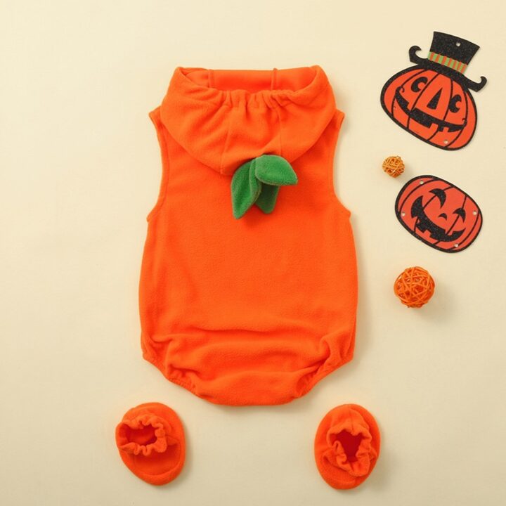 Kinder's Halloween Pumpkin Cosplay Jumpsuit 2