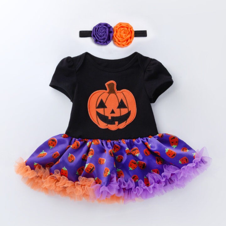 Pumpkin Romper for Kids Halloween 6