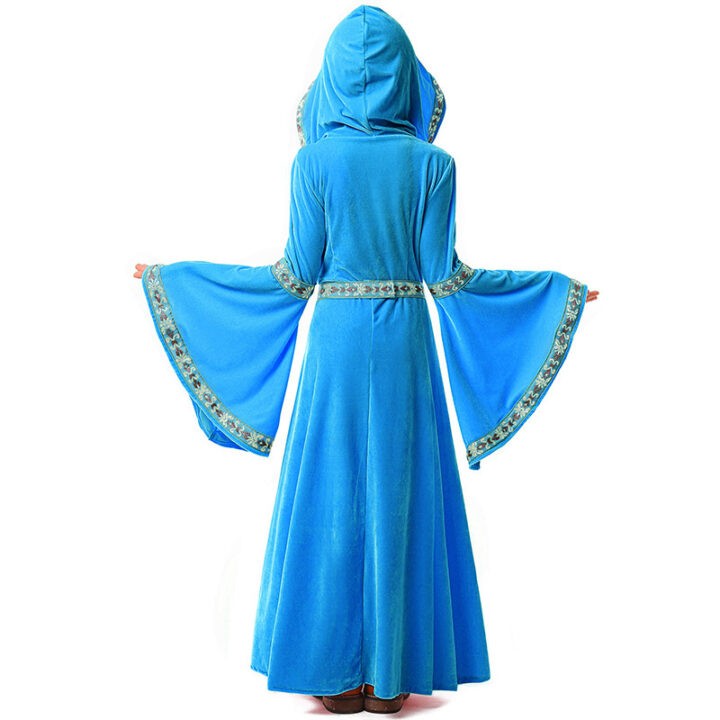 Medieval Hooded Dress for Girls 2