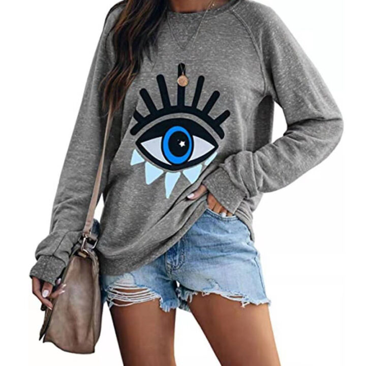 Evil Eye Graphic Printed Sweatshirt 4