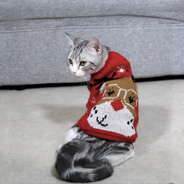 High Collar Cat Knitting Sweater 7