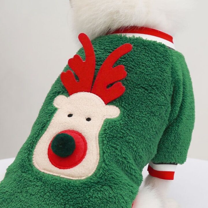 Warm Christmas Elk Dog Sweater 4