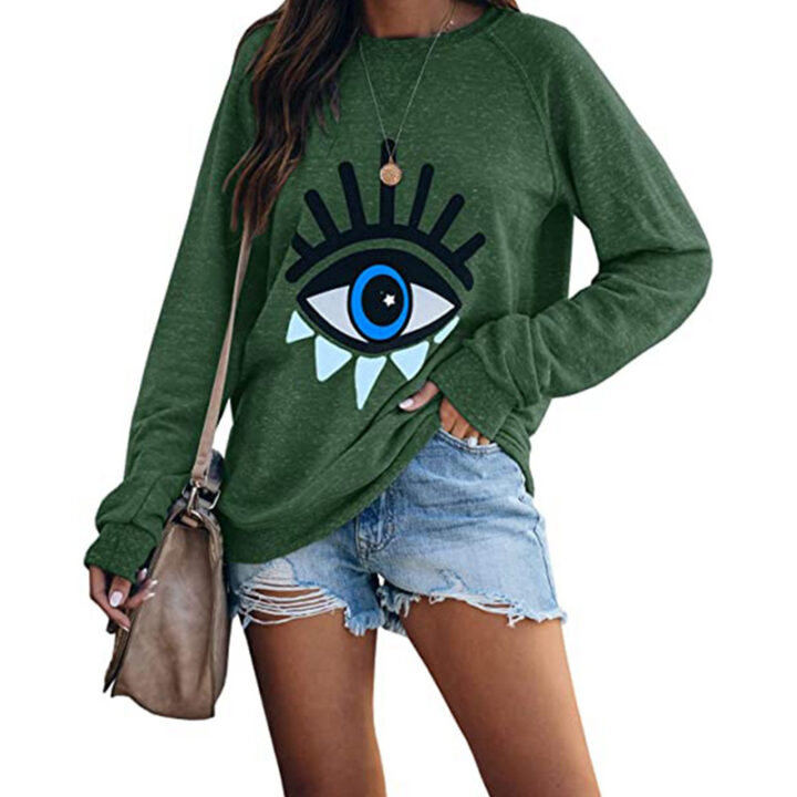 Evil Eye Graphic Printed Sweatshirt 1