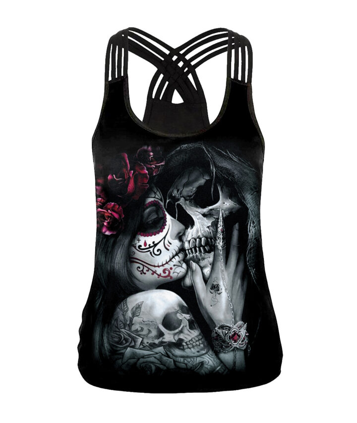 Scary Skeleton-Themed Women Undershirt 4