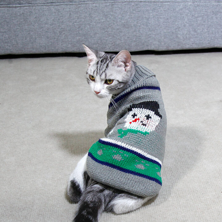High Collar Cat Knitting Sweater 5