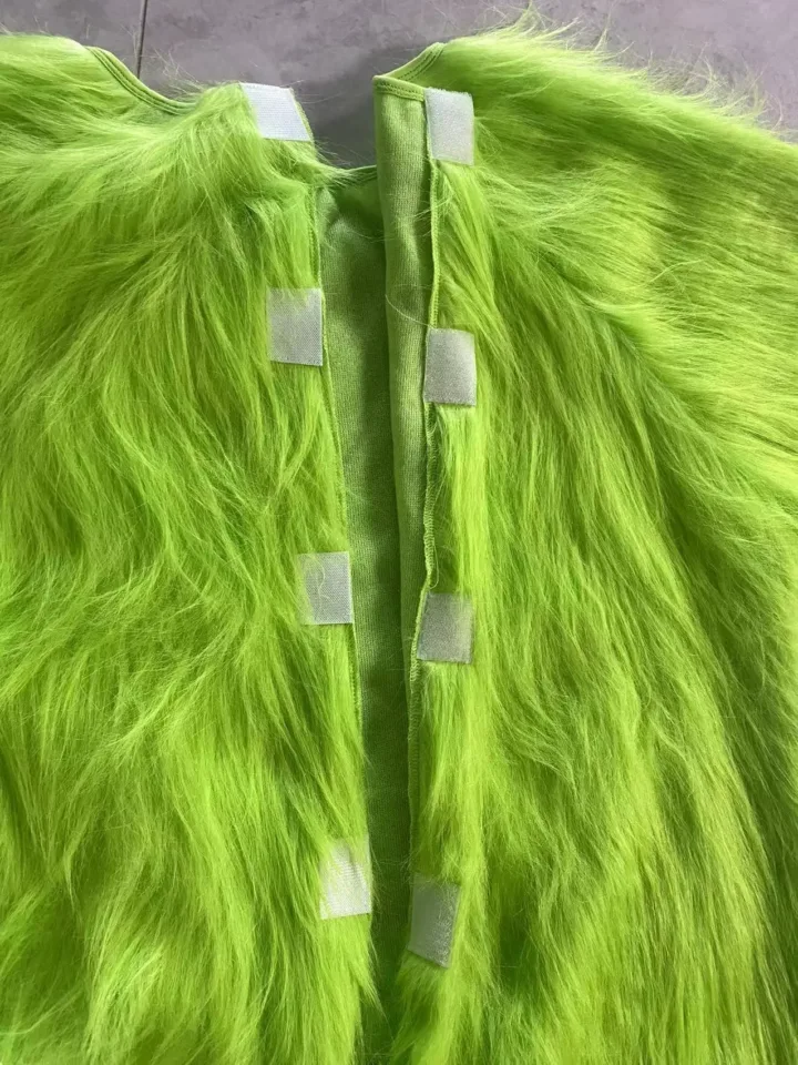 Green Fur Monster Grinchmen Costume 5
