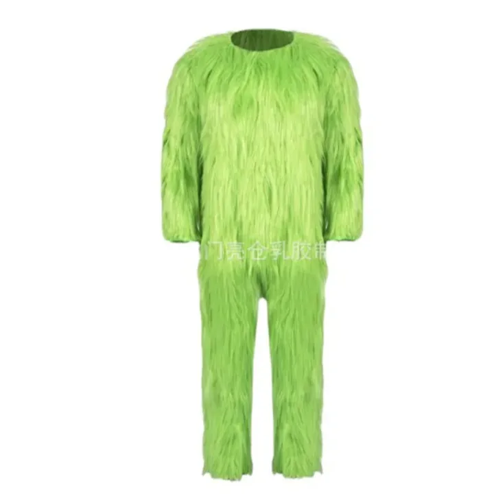 Green Fur Monster Grinchmen Costume 1
