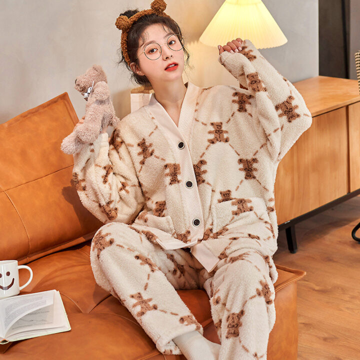 Warm Fleece Pyjamas with Long Sleeves 8