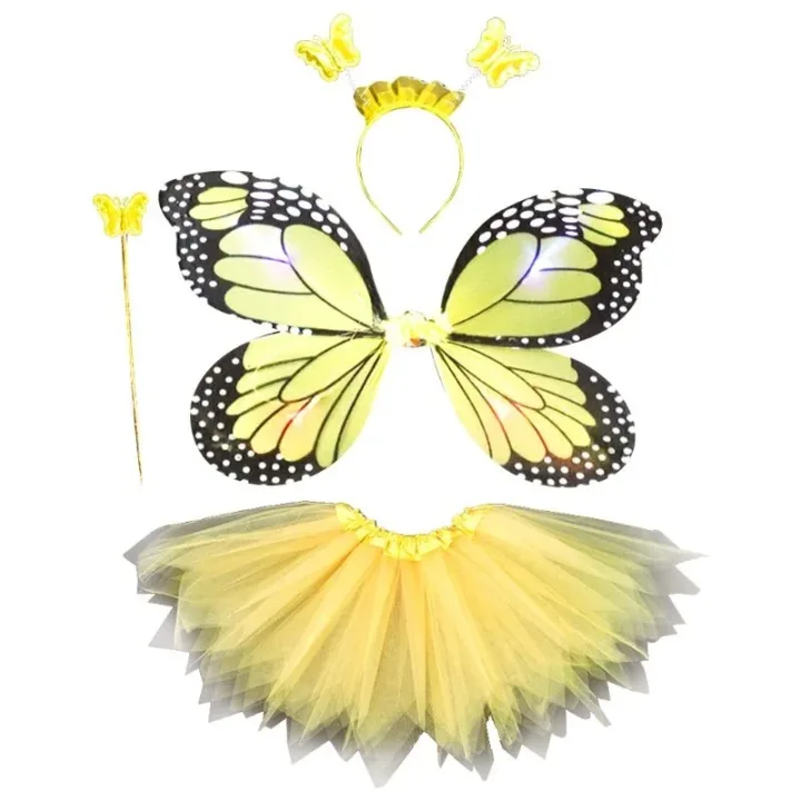 Fairy Princess Costume Set with LED Wings 2