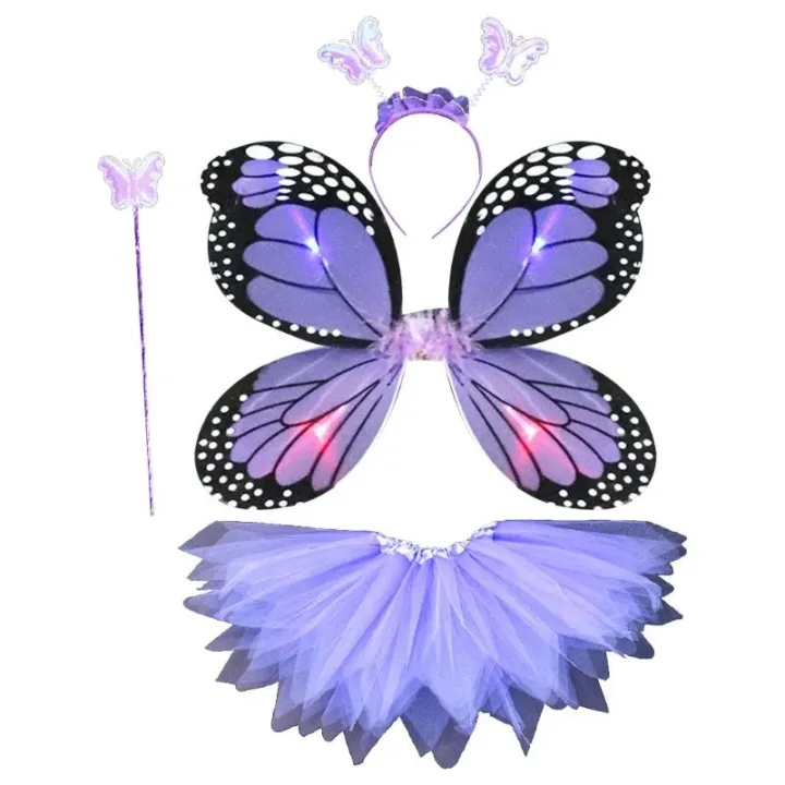 Fairy Princess Costume Set with LED Wings 5