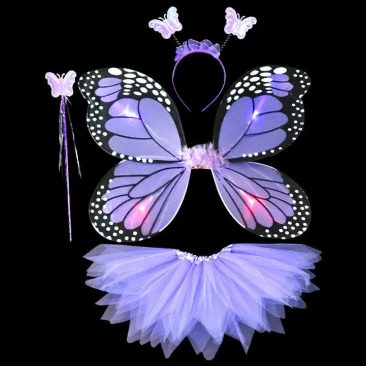 Fairy Princess Costume Set with LED Wings 1