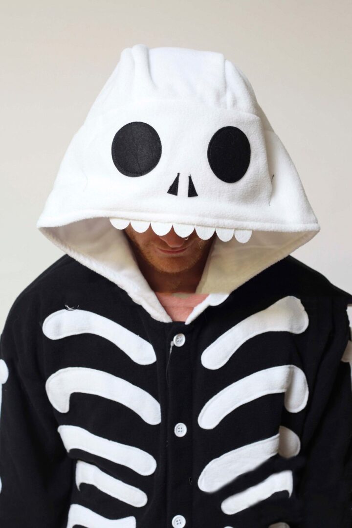 Spooky Skull themed Onesie Man Pyjamas 3