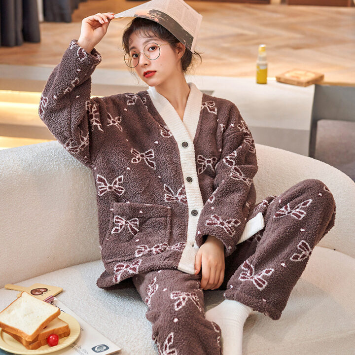 Warm Fleece Pyjamas with Long Sleeves 7