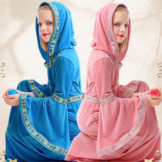 medieval hooded dress for girls